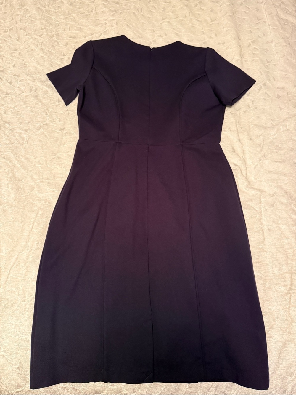 Like New, Brooks Brothers Black Short-Sleeve Midi Sheath Dress - Picture 2 of 5